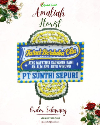 Papan Bunga Duka di Ganjar Agung